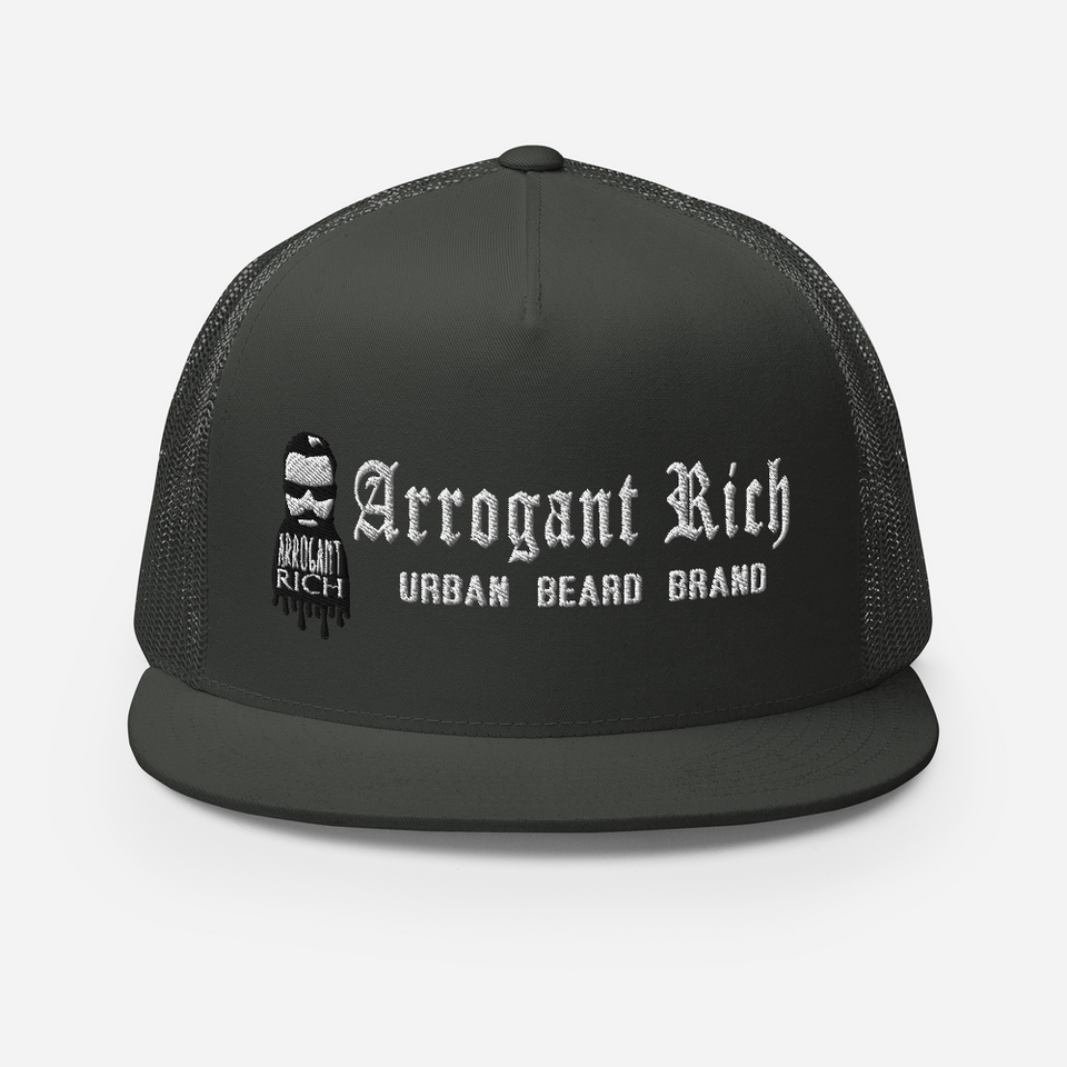 Arrogant Rich Logo Brand Trucker Cap