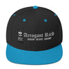 Snap back Hat - Assorted Designs - Black/ Teal - Arrogant 