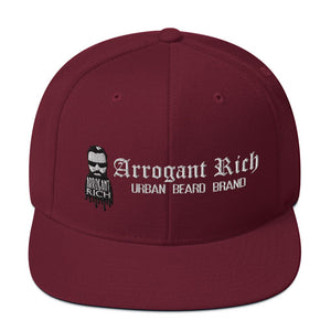 Snap back Hat - Assorted Designs - Maroon - Arrogant Rich 