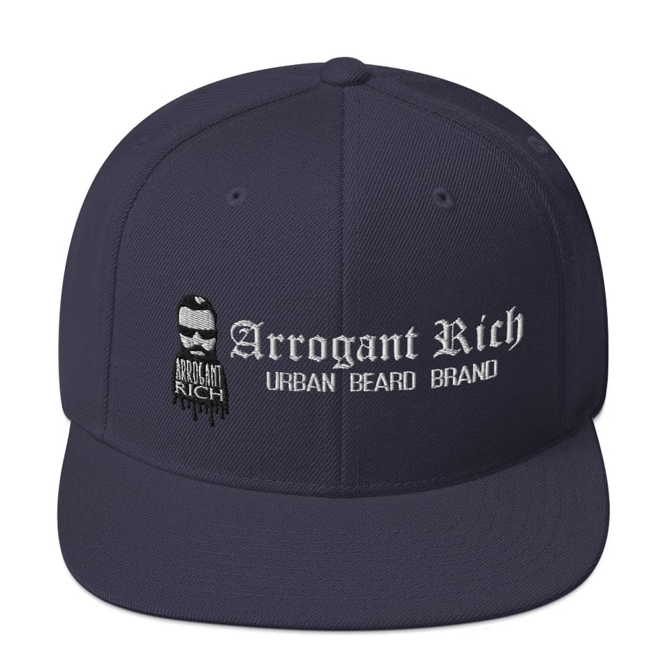 Snap back Hat - Assorted Designs - Navy - Arrogant Rich Logo